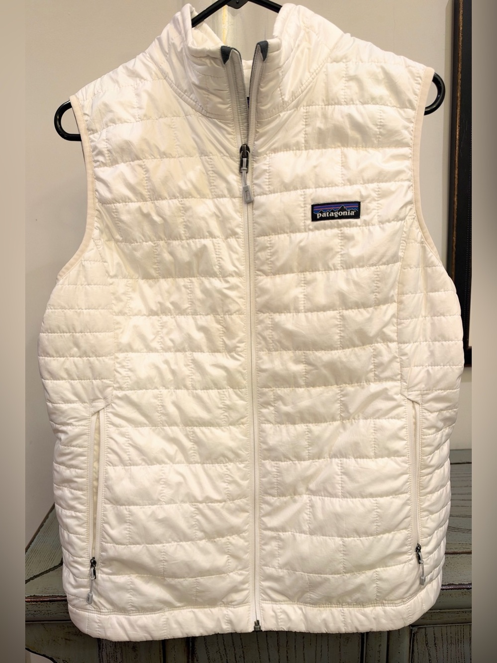 Patagonia Women’s Nano Puff Vest Large White PrimaLoft Insulated STY 84247